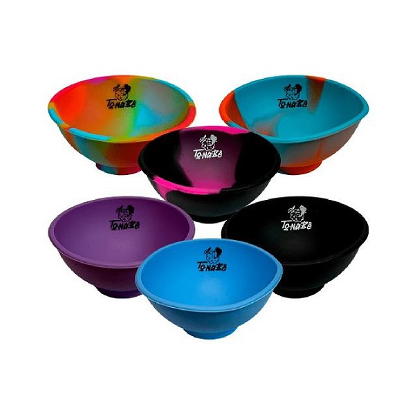 Cuia de Silicone Tonabe Amarelo/Rosa