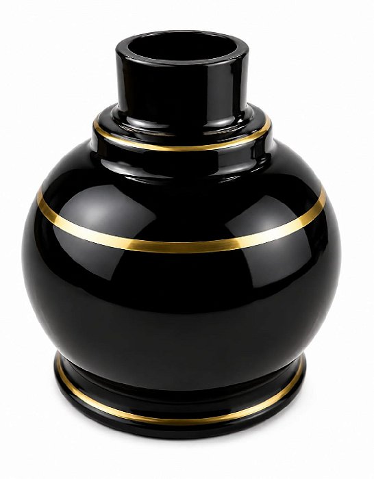 Jarro Shisha Glass Nix Gold Preto 14cm