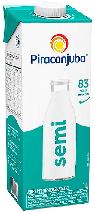 Leite Piracanjuba Semi Desnatado 1L