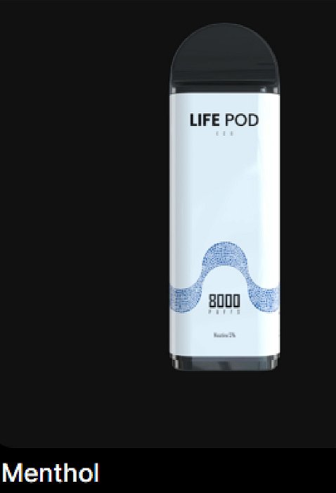 Refil Life Pod 8000 Puffs Menthol