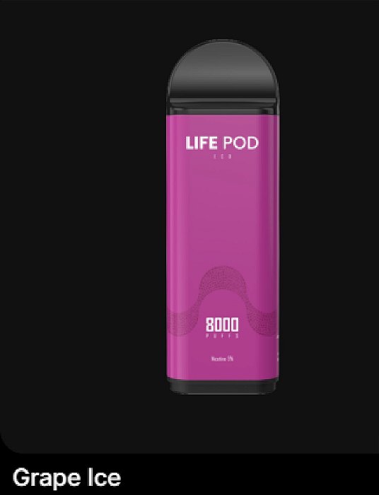 Refil Life Pod 8000 Puffs Grape Ice