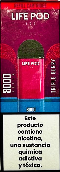 Refil Life Pod 8000 Puffs Triple Berry