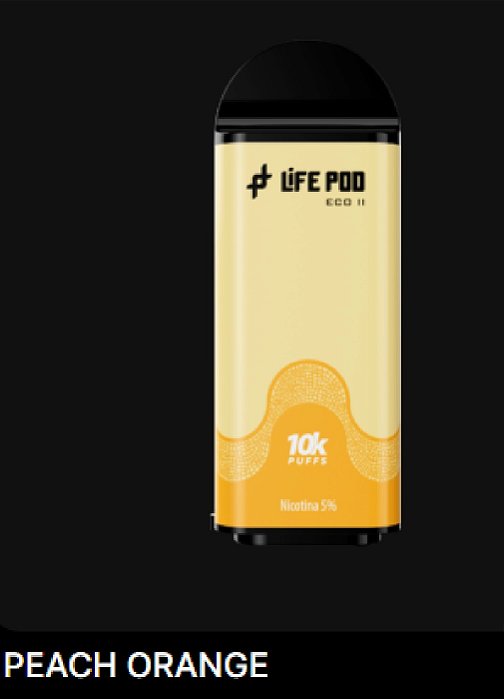 Refil Life Pod 10000 Peach Orange
