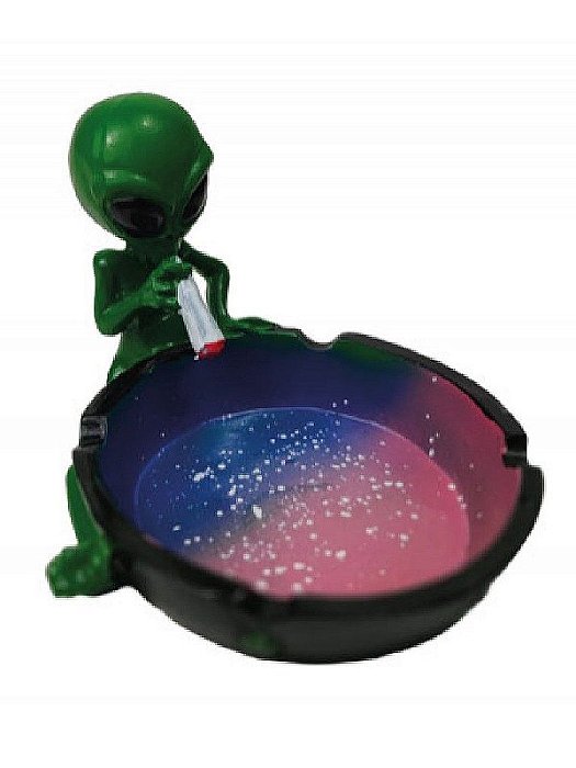 Cinzeiro de Resina Alien Azul/Rosa