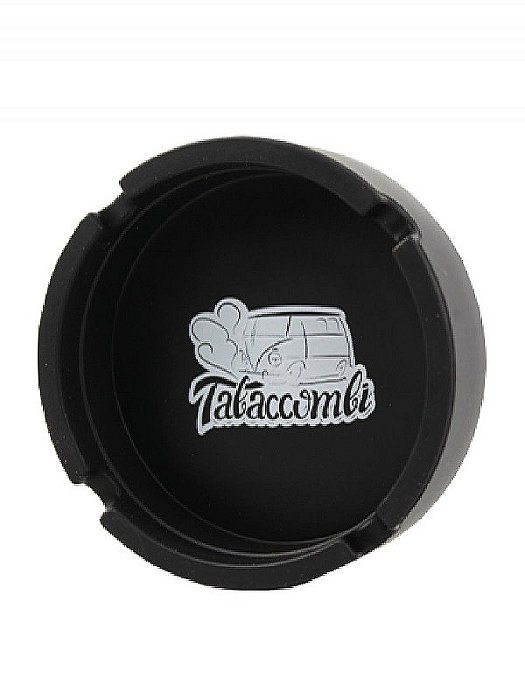 Cinzeiro de Silicone Tabaccombi Redondo Pequeno Preto