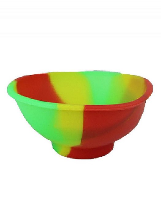 Cuia de Silicone Moon Grande Vermelho/Amarelo