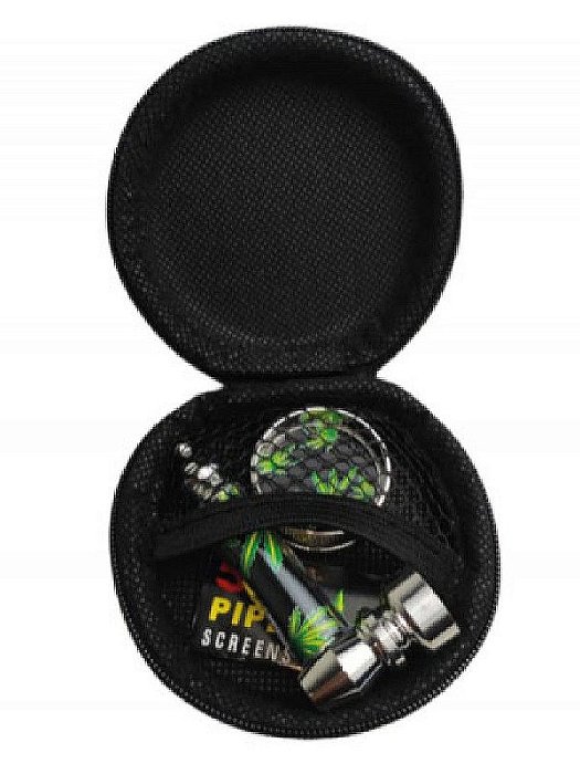 Kit Case Redondo Dichavador/Pipe Erva