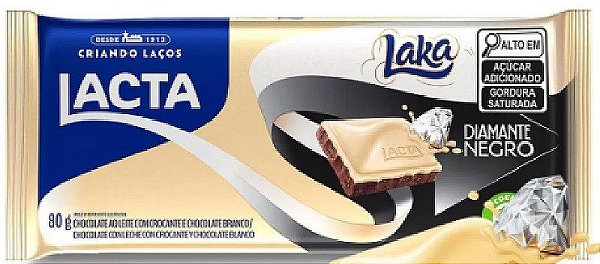 Lacta Laka Diamante Negro 80G