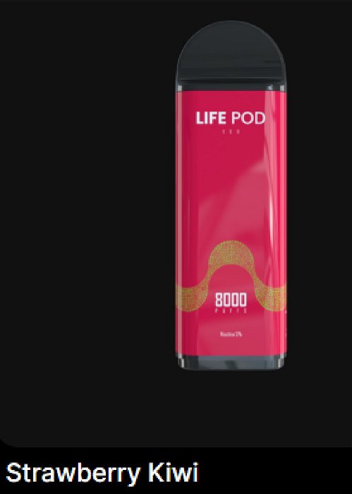 Refil Life Pod 8000 Puffs Strawberry Kiwi