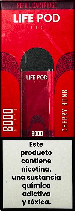 Refil Life Pod 8000 Puffs Cherry Bomb