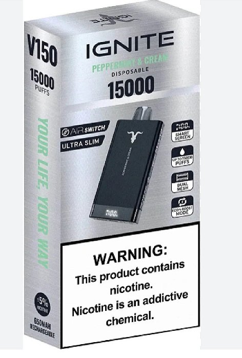 Ignite 15000 Puffs Peppermint & Cream