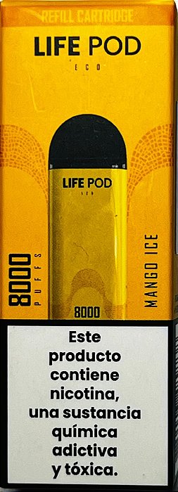 Refil Life Pod 8000 Puffs Mango Ice
