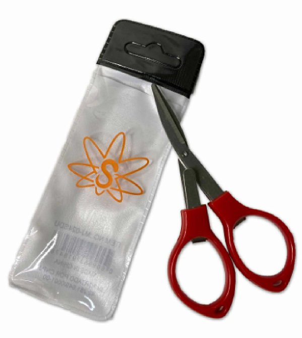 Tesoura Sadhu Dobravel Plastico Vermelho