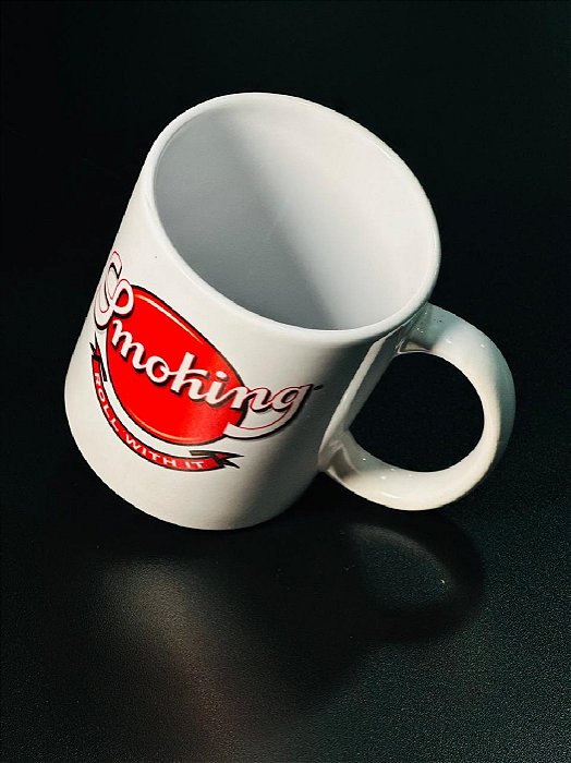 Caneca Branca Smoking