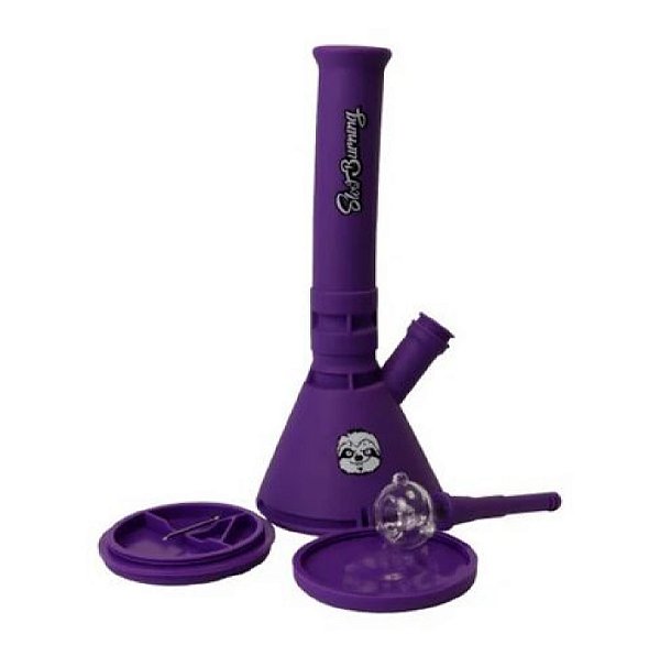 Bong de Silicone Slow Burning Supreme Dab Roxo