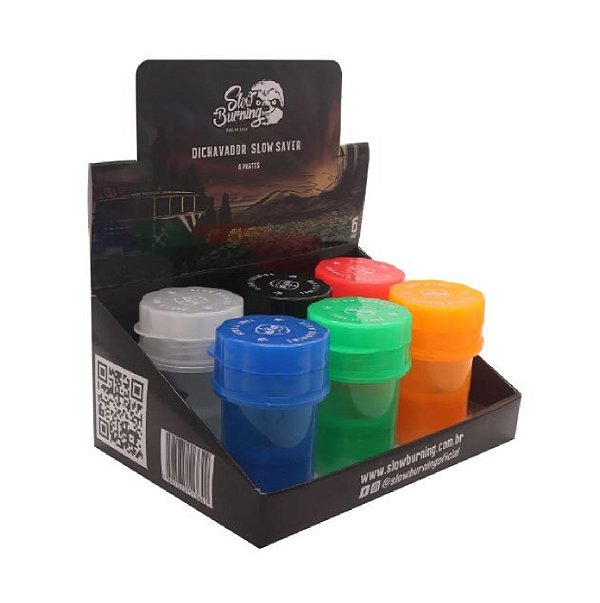 Dichavador Plastico Slow Burning Saver 4 Partes Branco