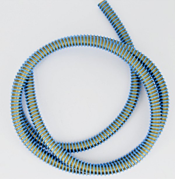 Mangueira Silicone Dourado Com Elo Azul