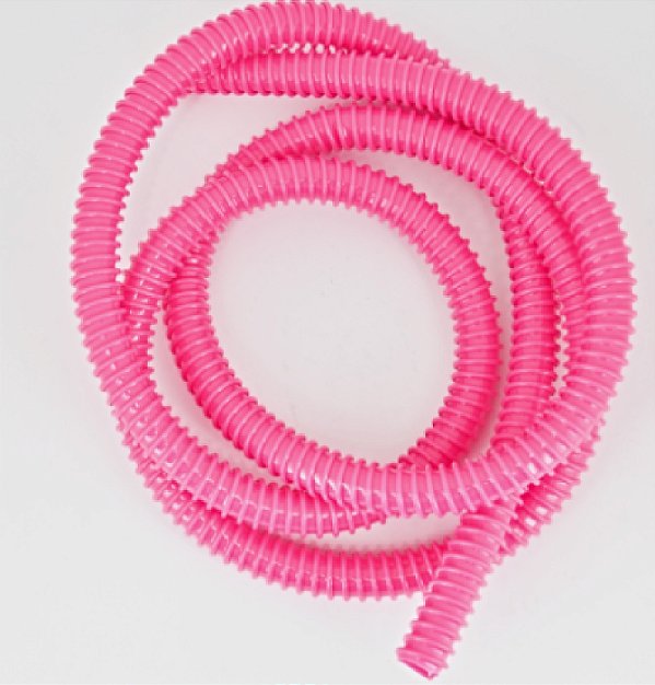 Mangueira Silicone Rosa Neon Com Elo Rosa Neon