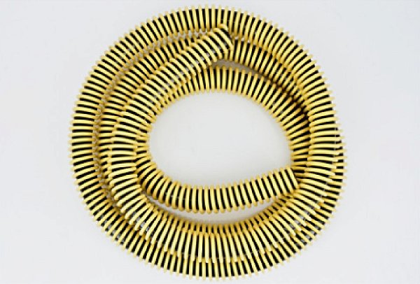 Mangueira Silicone Antichamas Helix Dourado Com Elo Preto