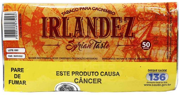 Tabaco P/ Cachimbo Irlandez Syrian Teste 50G
