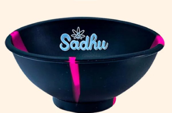 Cuia de Silicone Sadhu Preto/Rosa