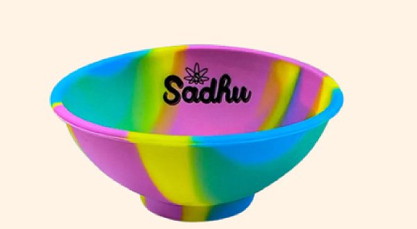 Cuia de Silicone Sadhu Amarelo/Azul