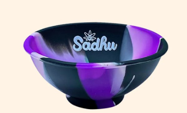 Cuia de Silicone Sadhu Preto/Rosa