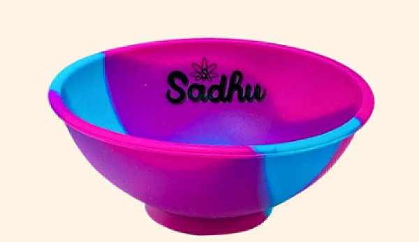 Cuia de Silicone Sadhu Azul/Rosa Pink