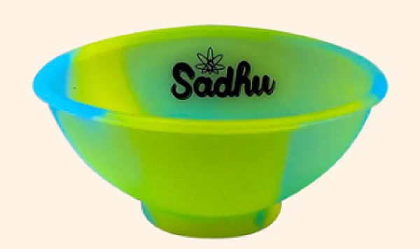 Cuia de Silicone Sadhu Amarelo/Azul