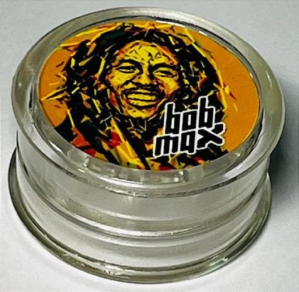 Dichavador Acrilico Bob Marley Pequeno Transparente