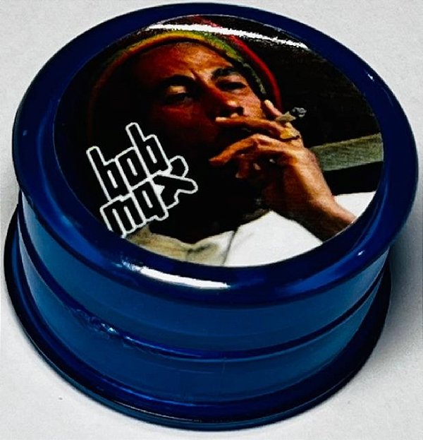 Dichavador Acrilico Bob Marley Pequeno Azul