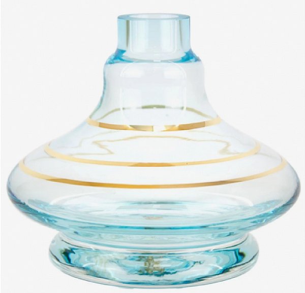 Jarro MD Aladdin Filete Gold Azul Claro 14cm