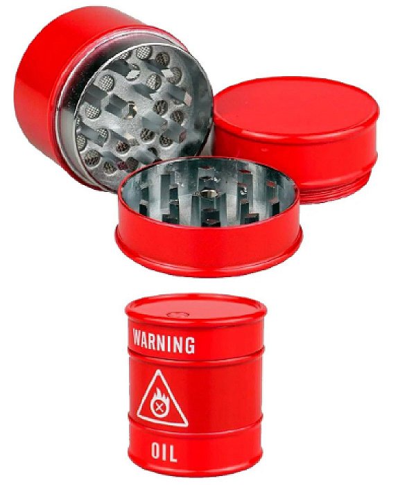 Dichavador Metal Genio Barril Oil Vermelho