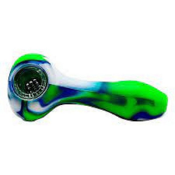 Pipe de Silicone e Vidro Moon Verde