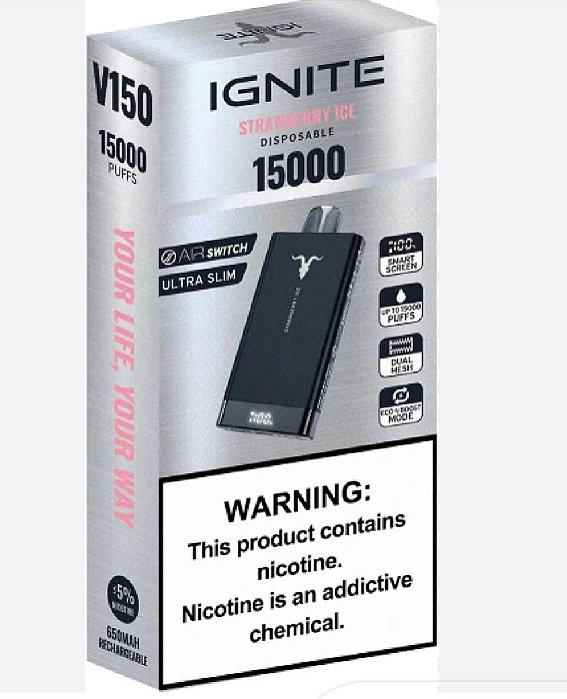 Ignite 15000 Puffs Strawberry Ice
