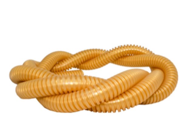 Mangueira Silicone Antichamas Helix Dourado Com Elo Dourado