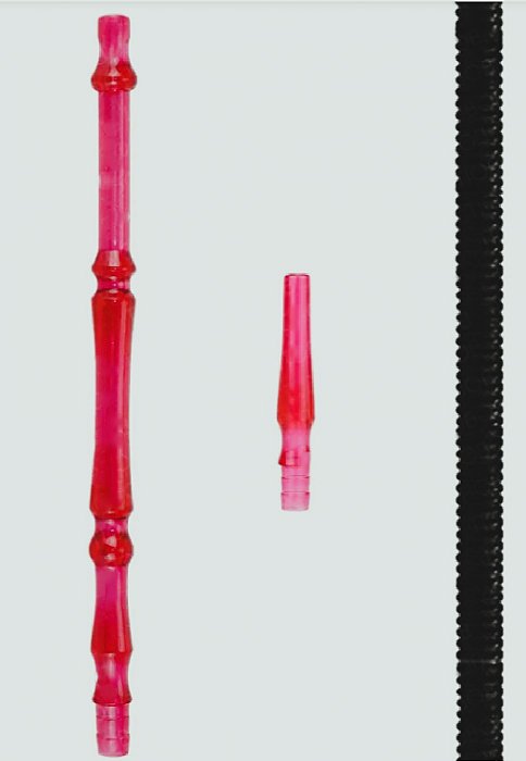 Mangueira Plastico Preto C/ Piteira Rosa