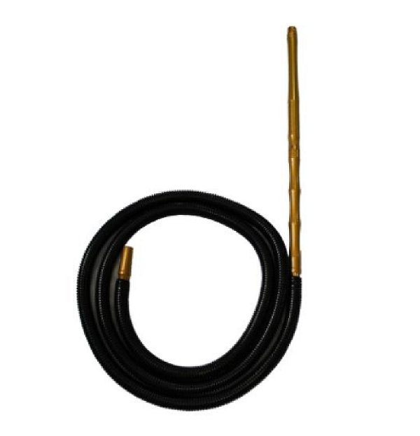 Mangueira Plastico Preto C/ Piteira Dourado