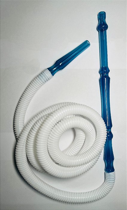 Mangueira Plastico Branco C/ Piteira Azul