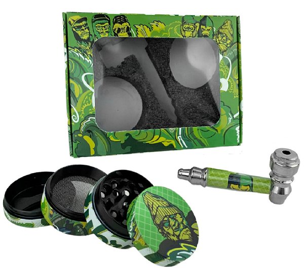 Kit Dichavador + Pipe Gorila Verde