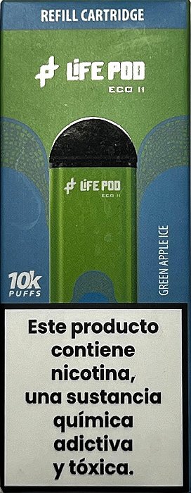 Refil Life Pod 10000 Green Apple Ice