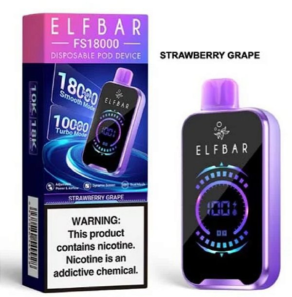 Elfbar Fs18000 Strawberry Grape