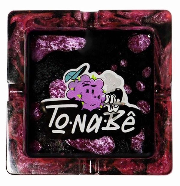 Cinzeiro de Resina Vermelho/Preto