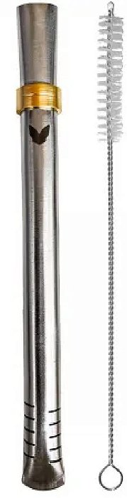 Bomba e Escova de Terere Chacal Achatada Inox