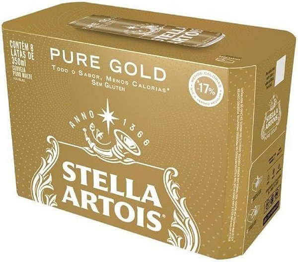 Stella Artois Pure Gold Lata 350ML - 8und