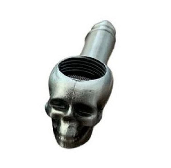 Pipe de Metal Caveira Prata REF.MB014
