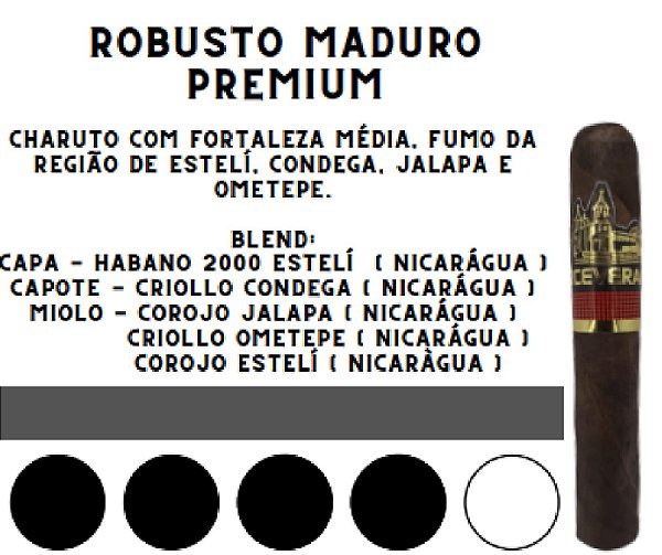 Charuto Perceverancia Robusto Maduro Und