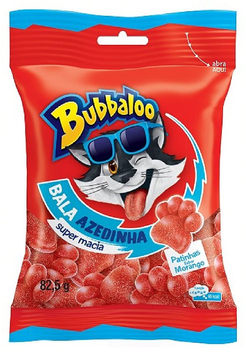 Bubaloo Bala Azendinha Morango 80G