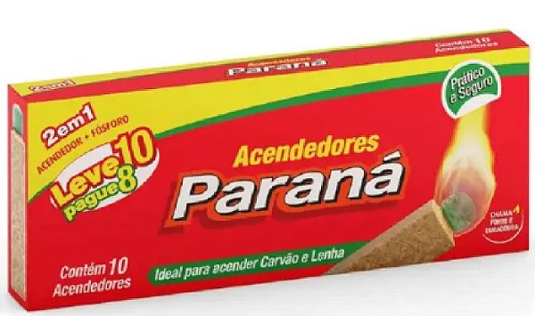 Fosforo Parana Acendedor P/ Churrasqueira 10und