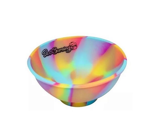 Cuia de Silicone Slow Burning 15ML Amarelo/Azul